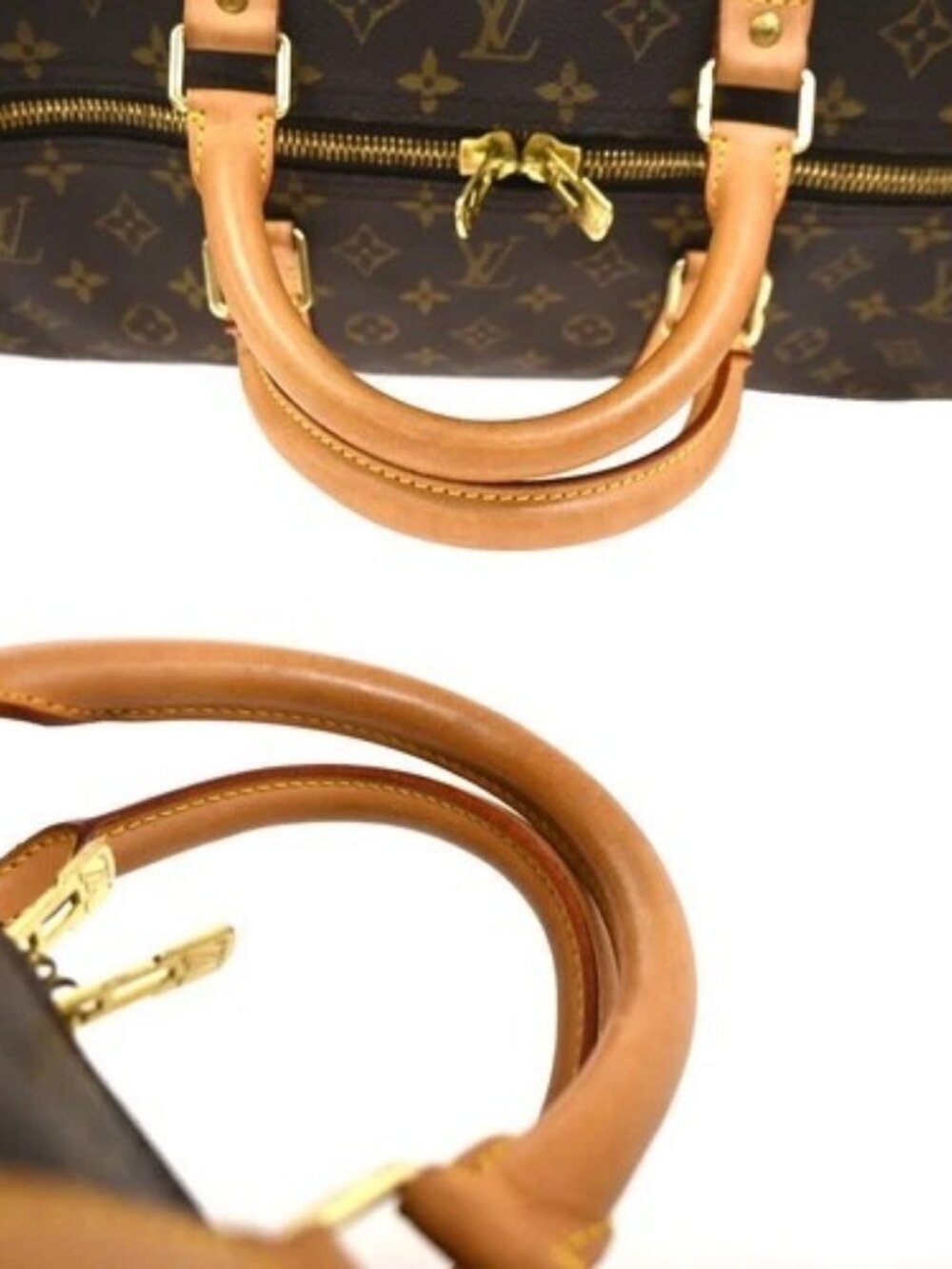 LOUIS VUITTON Keepall 60 Travel Hand Bag Monogram Leather Brown M41422 96YH892 - Picture 8 of 16